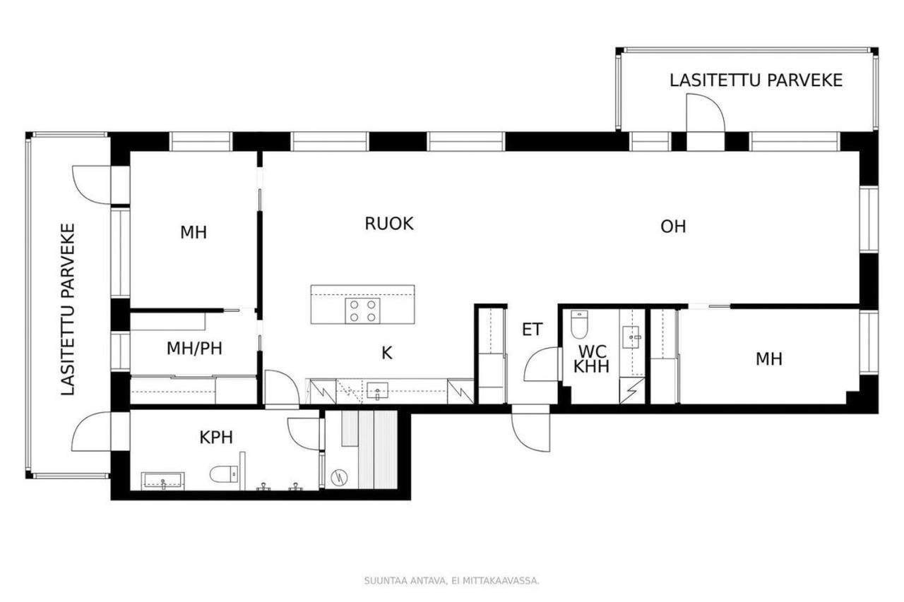 2Ndhomes Tampere "Kaplan #1" Grand Luxury Apartment - Sauna & Two Balconies Exterior photo